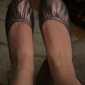Metallic Folding Flats for Women